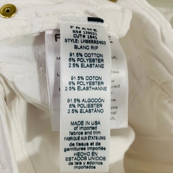 Frame NWT Le High Skinny Distressed Blanc … - Picture 11 of 11